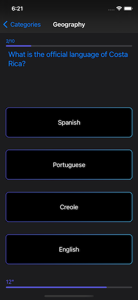 Quaestio Question Screen